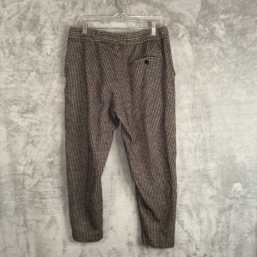 Todd Snyder Wool Blend Trouser Men Med 25" Houndstooth Brown Drawstring Pant - Picture 4 of 9